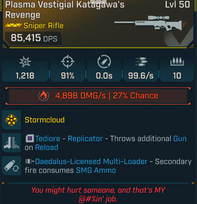 85k DPS Sniper Rifle Weapons💥Game-breaking💥 Ps5/Xbox/Pc INSTANT DELIVERY