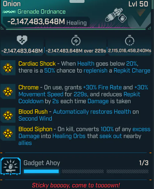 Powerful healing🟦🟦🟦Modded Grenade Ordnance PC/XBOX/PS5🟦🟦🟦🟦🟦