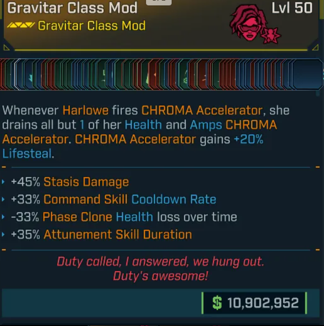 Gravitar Class Mod x2💥Game-breaking💥Impossible Item Ps5/Xbox/Pc INSTANT DELIVERY