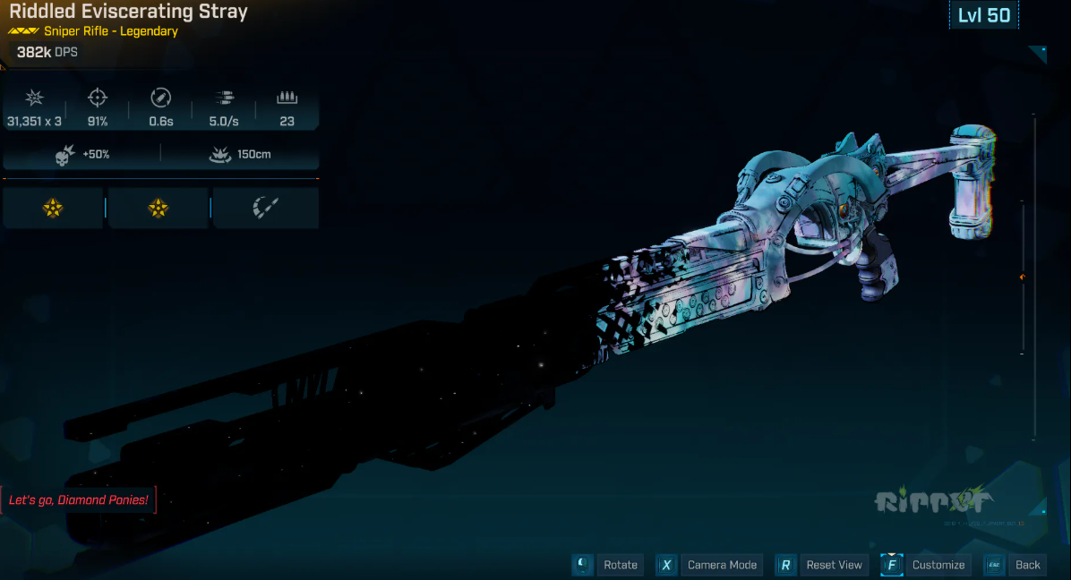 382K DPS Weapons 💥Game-breaking💥Riddled Eviscerating Stray Sniper Rifle Ps5/Xbox/Pc INSTANT DELIVERY