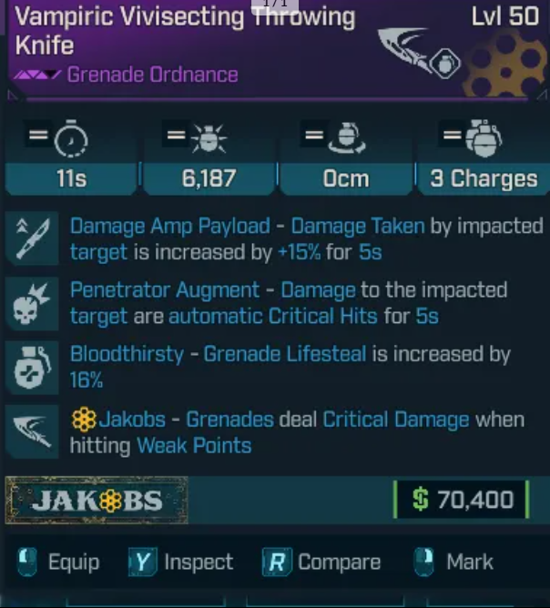 ⚔️ Penetrator Augment Knife | Instant Delivery 🚀 PS5/XBOX
