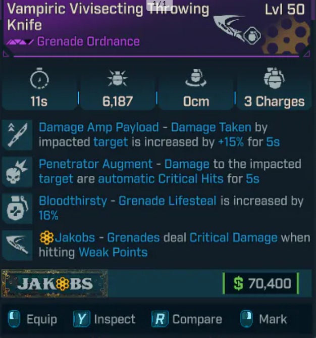 💥Modded Vampiric Vivisecting Knife 🔪 Boss Killer | Instant Drop | PC/XBOX/PS5