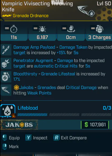⚔️ Legendary Critical Knife 🔪 Vampiric Vivisecting | PC / XBOX / PS5 🚀 Instant Delivery