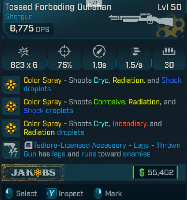 ⚡ Modded Tossed Foreboding Dullahan 🔪 Legendary Weapon | PC / XBOX / PS5 🚀 Instant Delivery