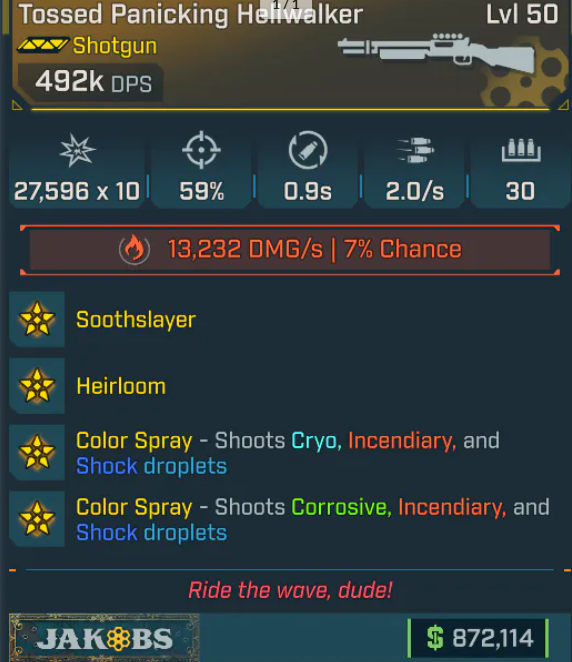 🎯 MODDED Tossed Panicking Hellwalker 🔥 500K DPS 💀 Shotgun | PC/XBOX/PS5 🚀 Instant Delivery WEAPONS