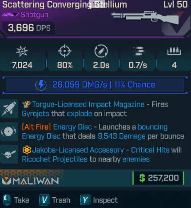 🔫 Scattering Converging Stellium 300k damage per hit – Modded One-Shot Legendary Shotgun ⚡ (PC/XBOX/PS5) 🚀 Instant Delivery