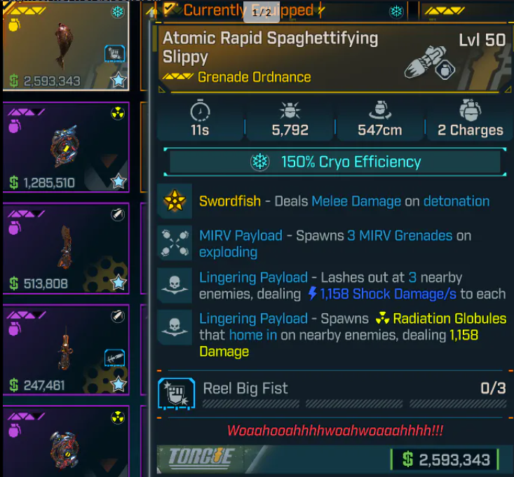 Modded Grenade Ordnance