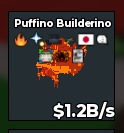 BS8308 Lava Puffino Builderino 1.2B/s | 9 Clean Traits Rare With Japan And Job App Trait | Cheap And fast Delivery
