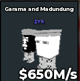 GARAMA AND MADUNDUNG YINYANG 1YR TRAIT 650M/S