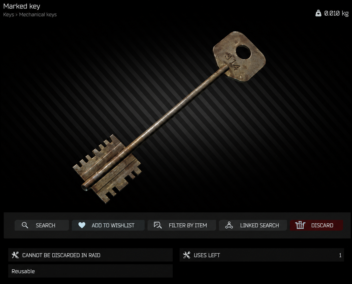 [PvP - Permanent]Marked Key (Dorm Room 314 | Dorm Mark)
