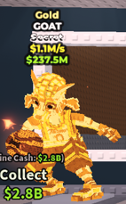 ✨ 1.1M/s ⭐ Gold GOAT Secret | Steal A Brainrot ⚡ FAST DELIVERY⚡