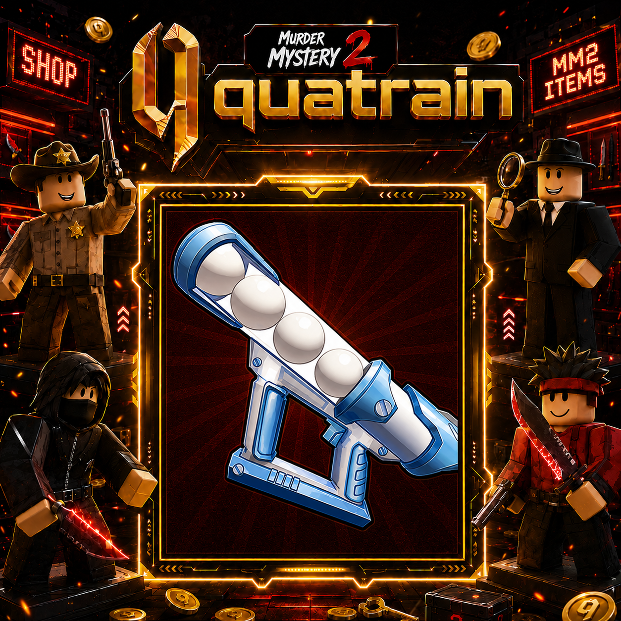 🔪🩸 Snowcannon Gun 🩸🔪 Godly | Murder Mystery 2 👥