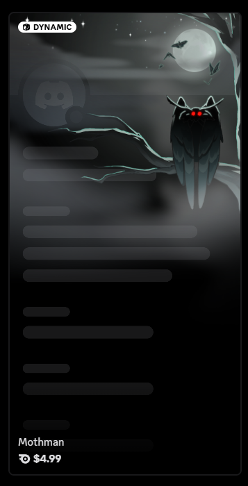 Mothman profile effect | 🔥Cheap Decoration $4.99
