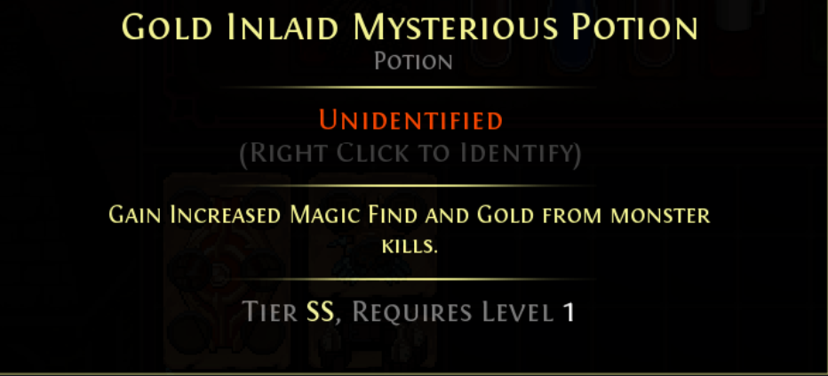 Hero Siege--GOLD INLAID MYSTERIOUS POTION