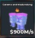 GARAMA AND MADUNDUNG CRYSTAL WITH FIRE TRAIT 900M/s - INSTANT DELIVERY