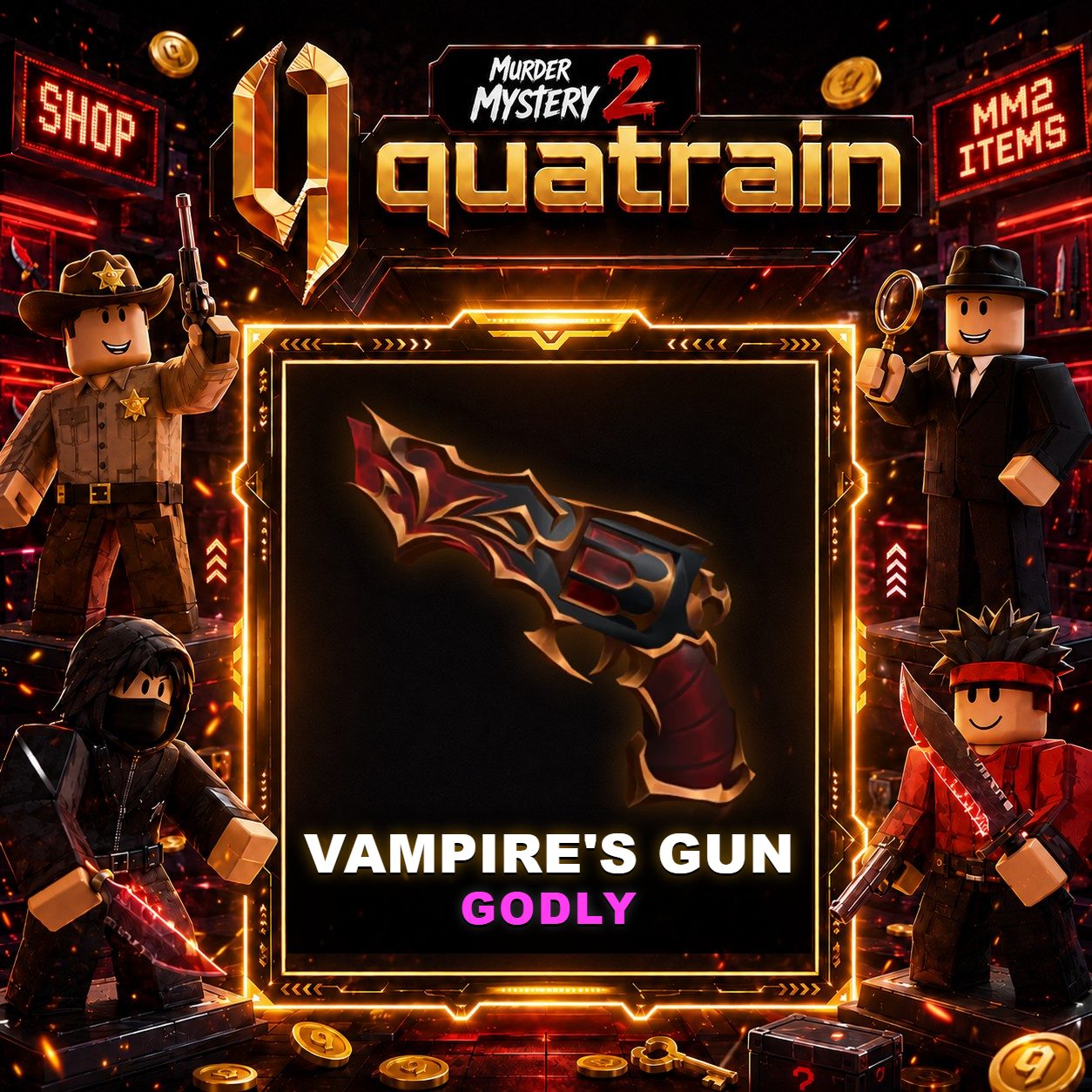 🔪🩸 Vampire's Gun / Vampire Gun 🩸🔪  Godly | Murder Mystery 2 👥