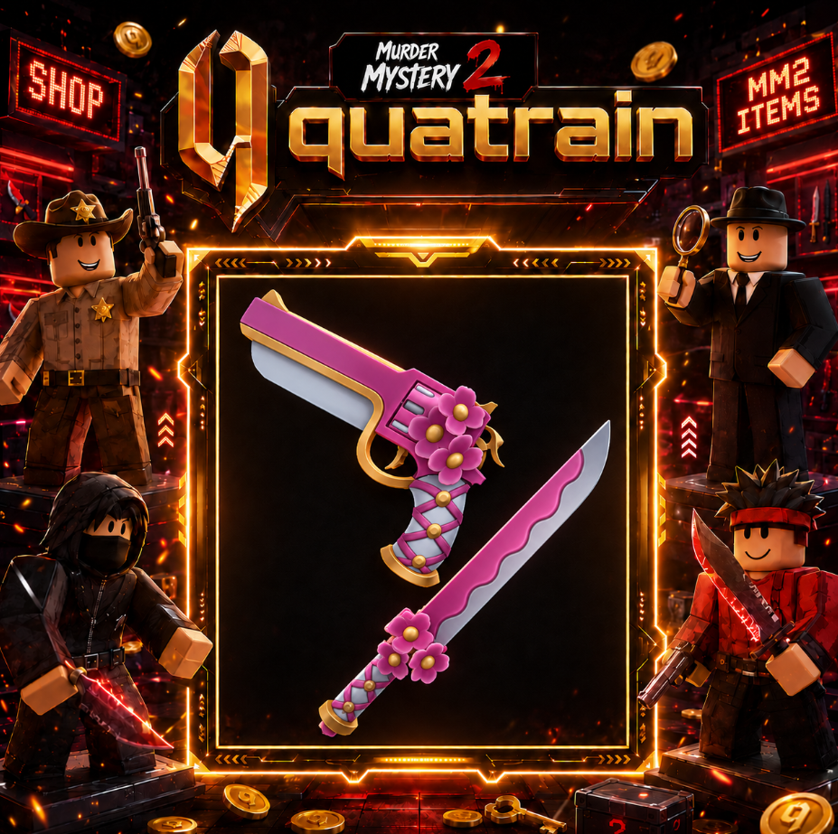 🔪🩸 Sakura Knife + Blossom Gun 🩸🔪 Sakura Set | Murder Mystery 2 👥