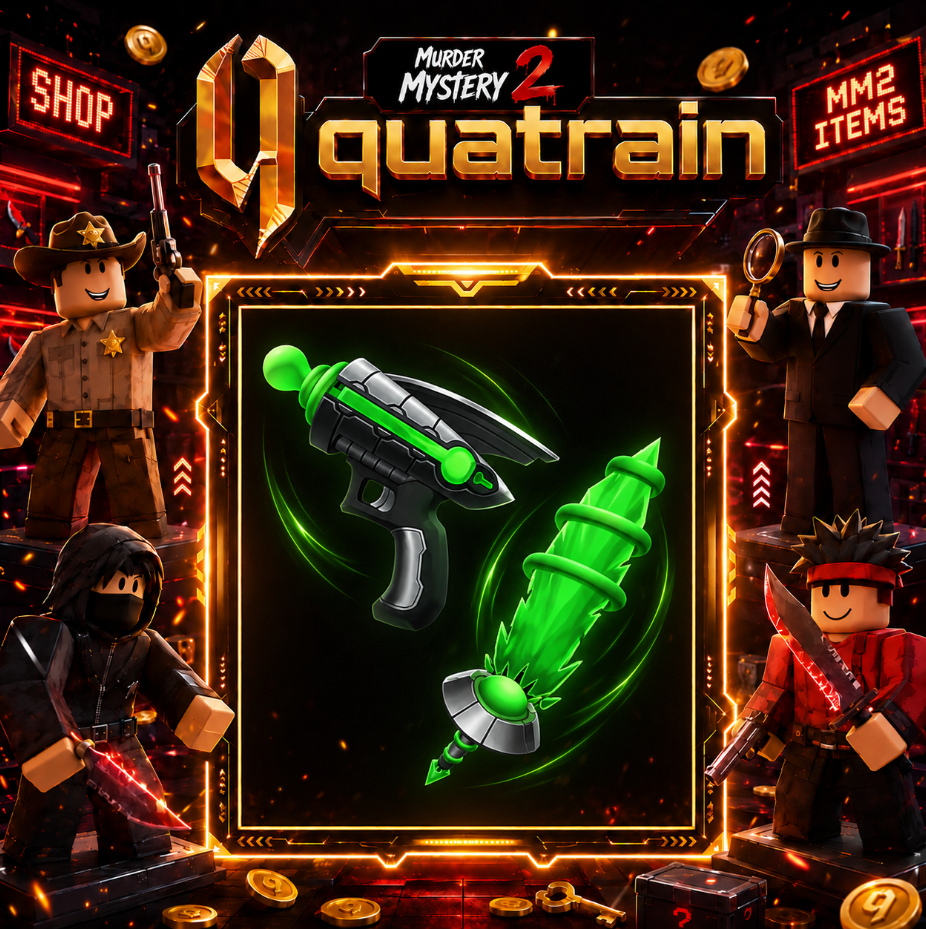 🔪🩸 Alienbeam Knife + Raygun Gun 🩸🔪 Alien Set | Murder Mystery 2 👥