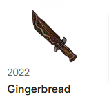 Gingerbread Knife 2022 [MM2] Instant Delivery (24/7 Online )