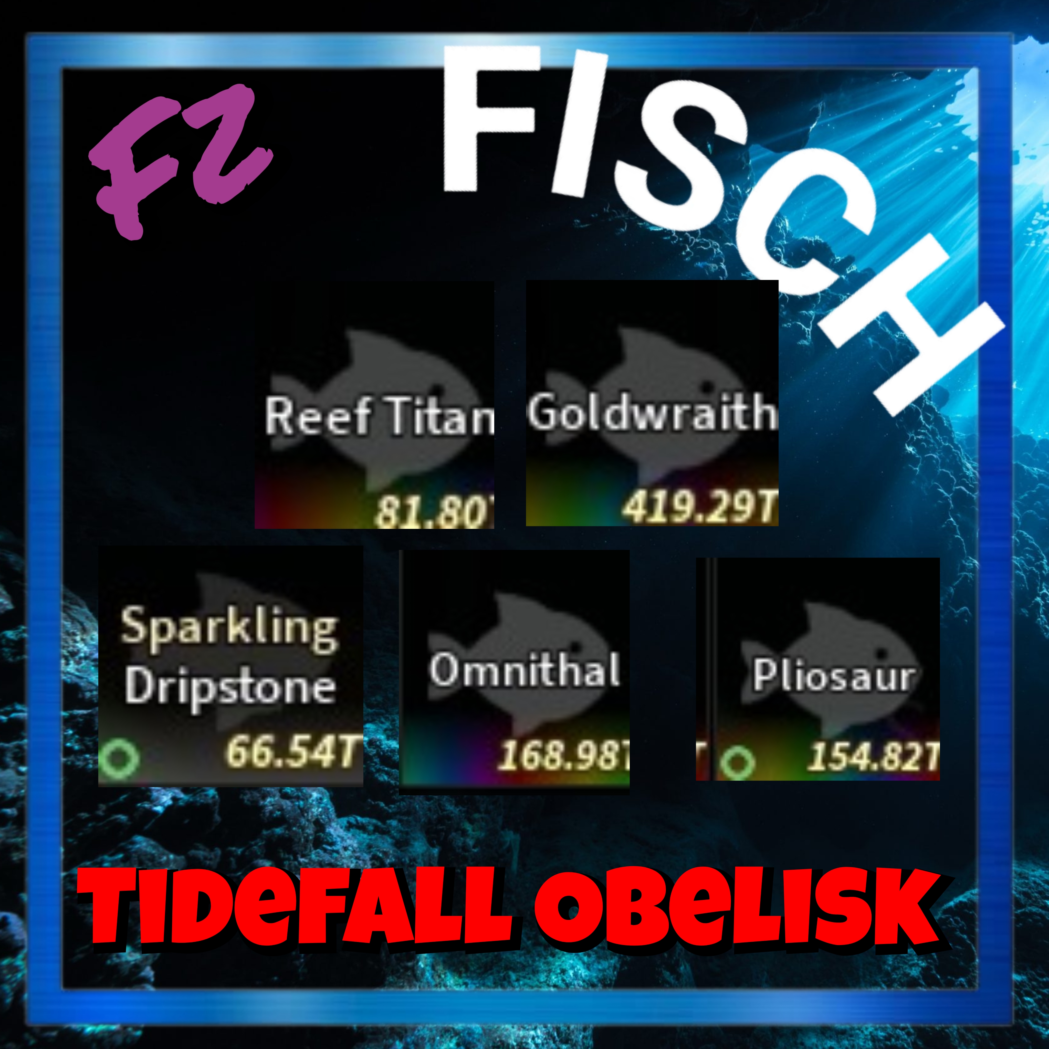 Tidefall Obelisk Bundle Materials 5 type Fish ( Tidefall Door ) Delivery time 20