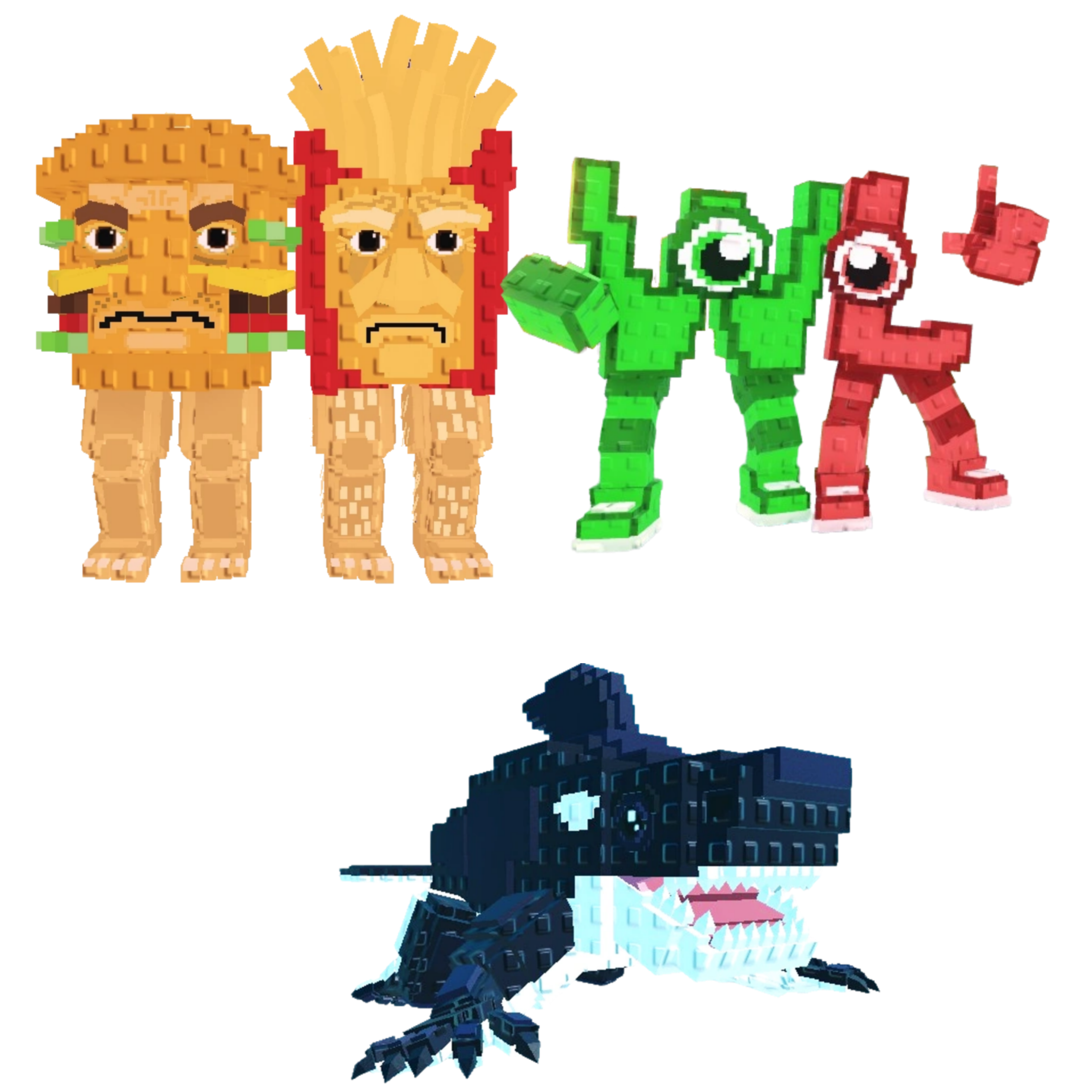 [BUNDLE] - 💮 1x Burguro And Fryuro 💮 1x Orcaledon 💮 1x W or L (WorL)