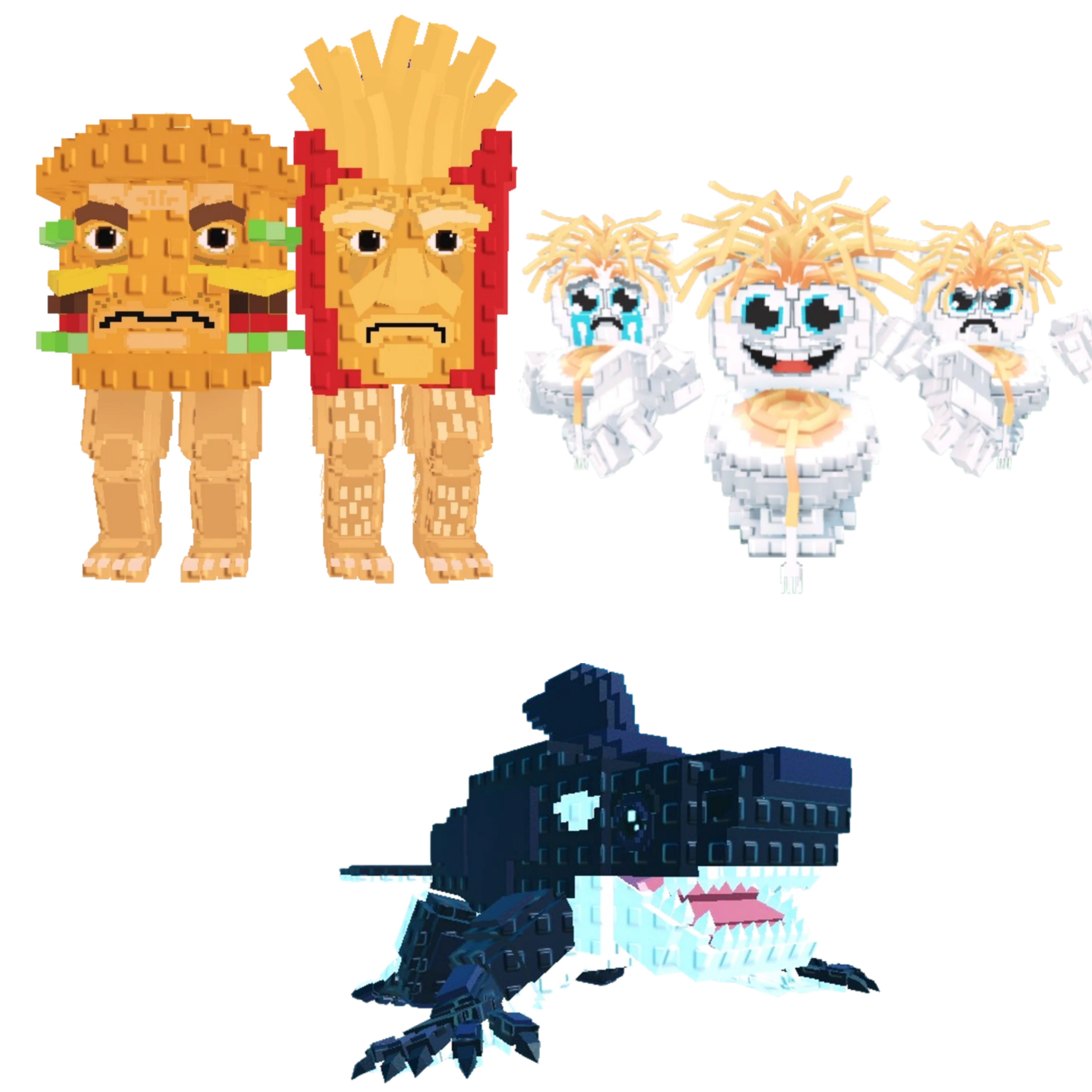 [BUNDLE] - 🏵️ 1x Burguro And Fryuro 🏵️ 1x Los Spaghettis 🏵️ 1x Orcaledon