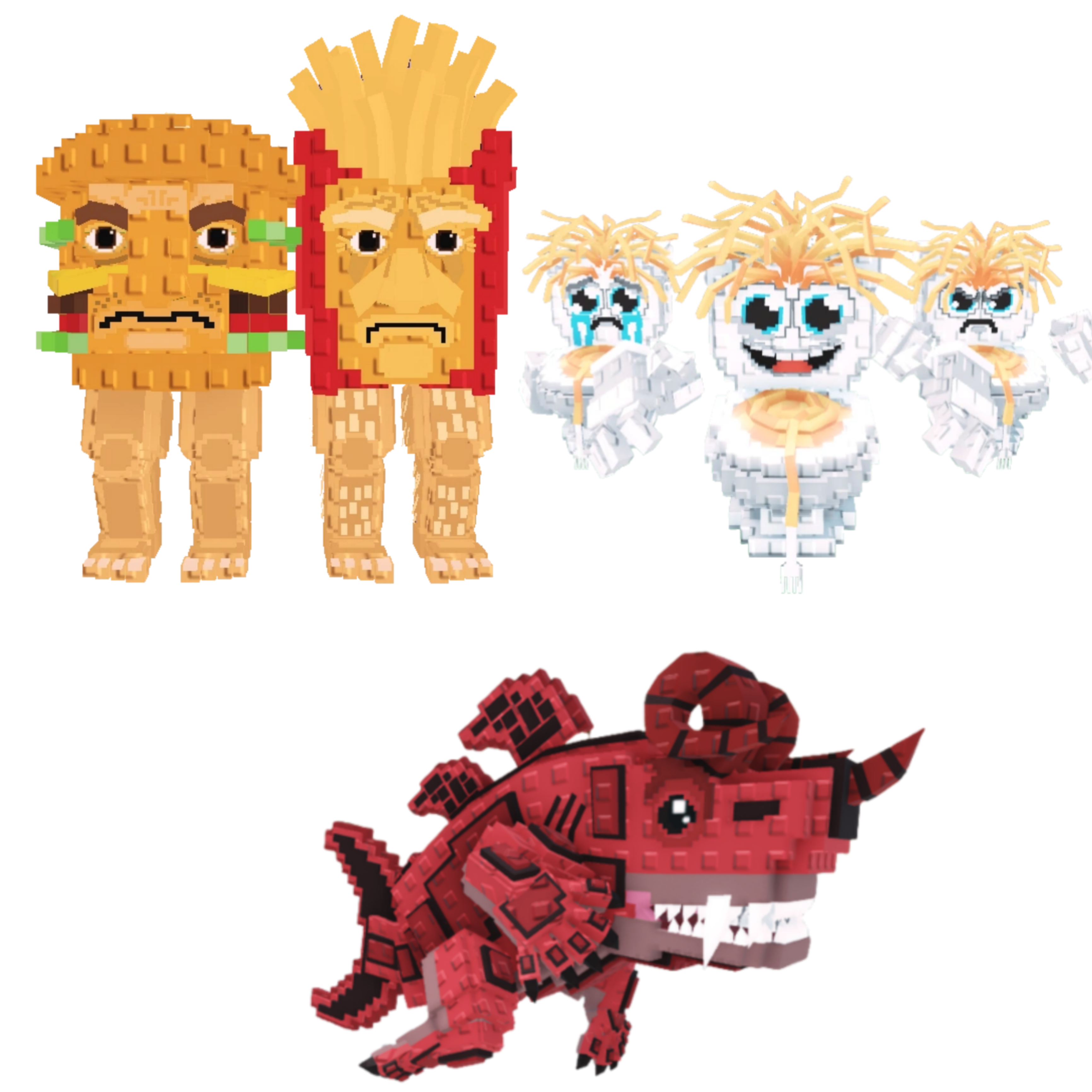 [BUNDLE] - 🌹 1x Burguro And Fryuro 🌹 1x Los Spaghettis 🌹 1x Eviledon