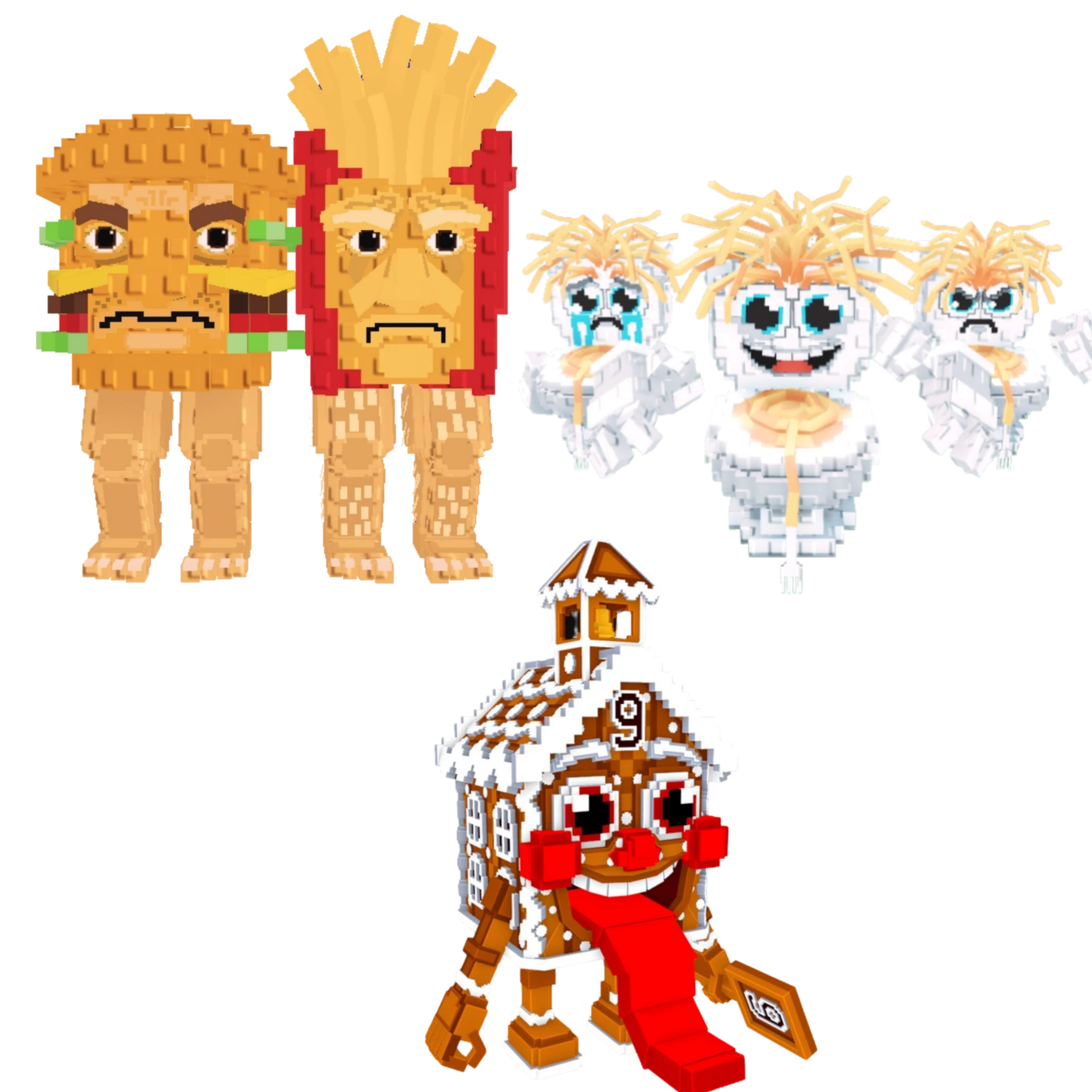 [BUNDLE] - 🥀 1x Burguro And Fryuro 🥀 1x Los Spaghettis 🥀 1x La Ginger Sekolah