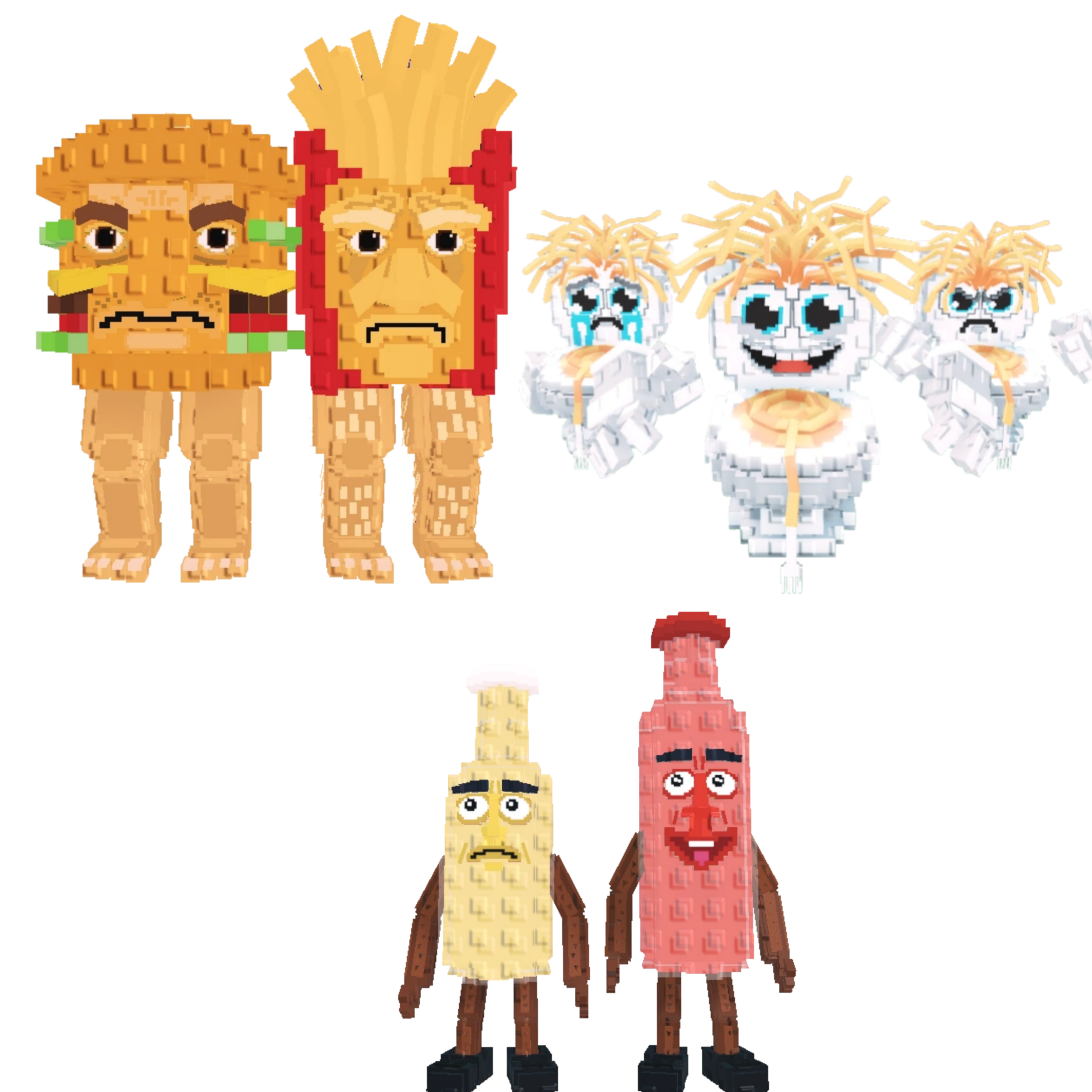 [BUNDLE] - 🌻 1x Burguro And Fryuro 🌻 1x Ketchuru and Musturu 🌻 1x Los Spaghettis