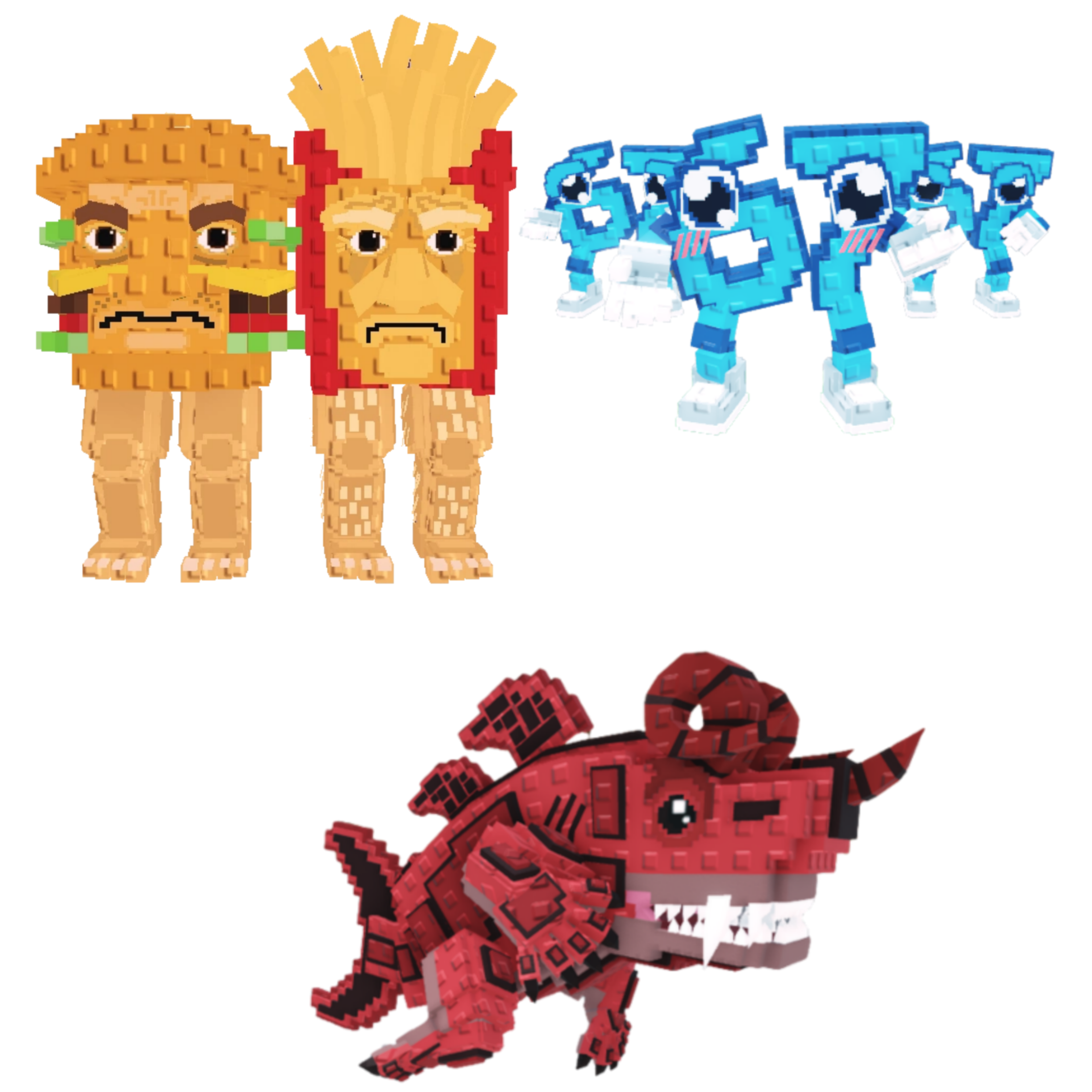 [BUNDLE] - 🌓 1x Burguro And Fryuro 🌓 1x Eviledon 🌓 1x Los 67 (Six Seven)