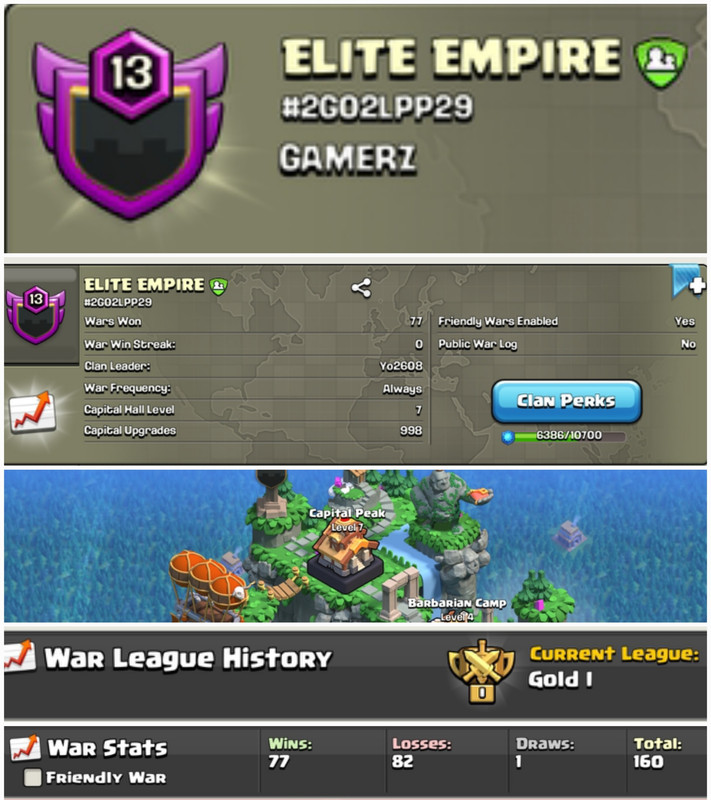 ELITE EMPIRE !! LEVEL 13 !! WIN 77 LOSS 82 !! CAPITAL PEAK 7 !! GOLD LEAUGE 1 !! PERFECT NAME !! CHEAP !! FAST DELIVERY