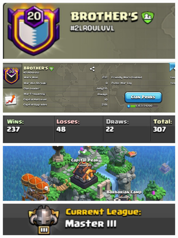 BROTHER'S !! LEVEL 20 !! WIN 237 LOSS 48 !! CAPITAL PEAK 10 !! MASTER LEAUGE 3 !! PERFECT NAME !! HIGH WINS !! CHEAP !! FAST DELIVERY
