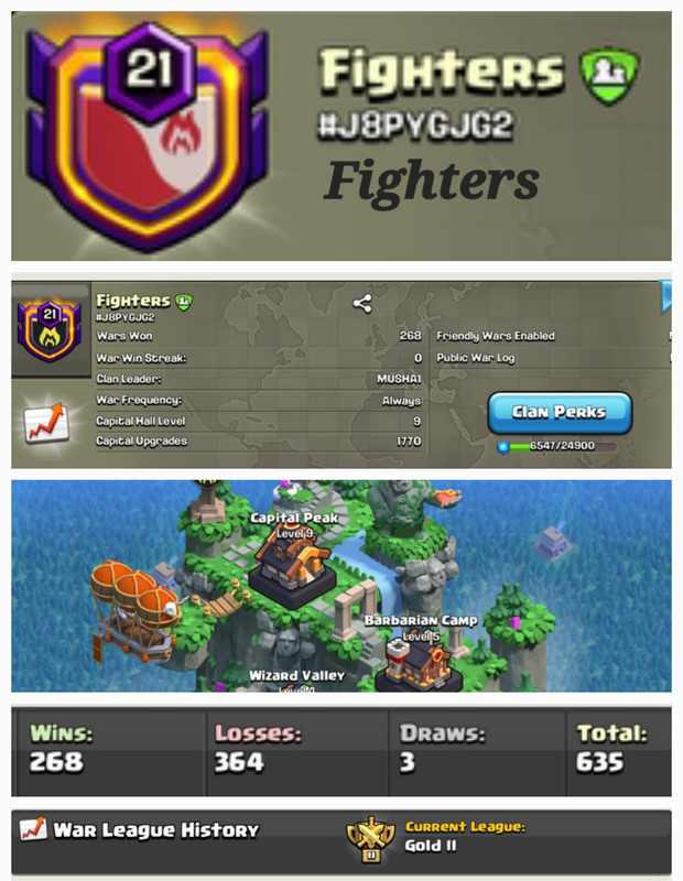Fighters !! LEVEL 21 !! WIN 268 LOSS 364 !! CAPITAL PEAK 9 !! GOLD LEAUGE 2 !! PERFECT NAME !! CHEAP !! FAST DELIVERY