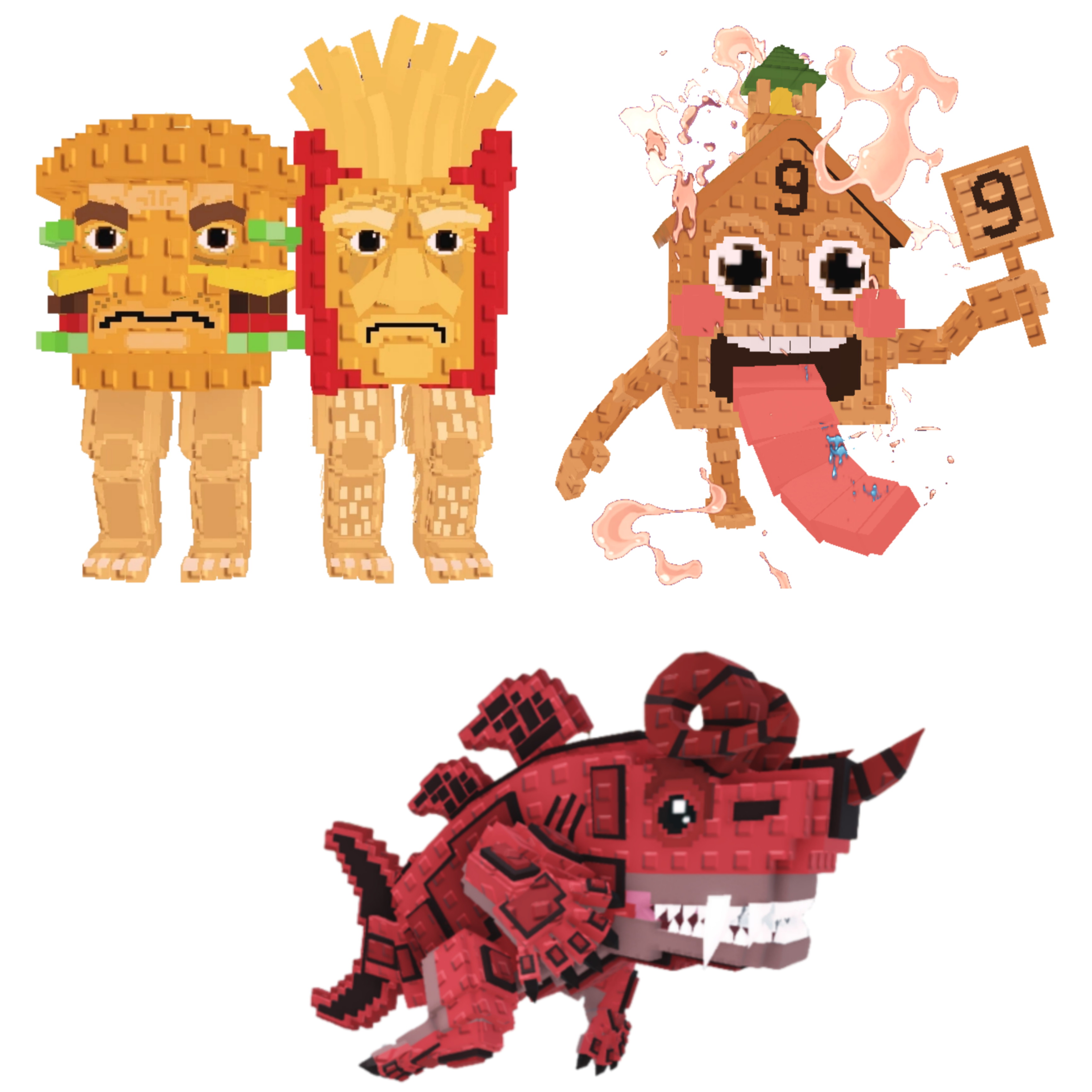 [BUNDLE] - 🌟 1x Burguro And Fryuro 🌟 1x Eviledon 🌟 1x Esok Sekolah