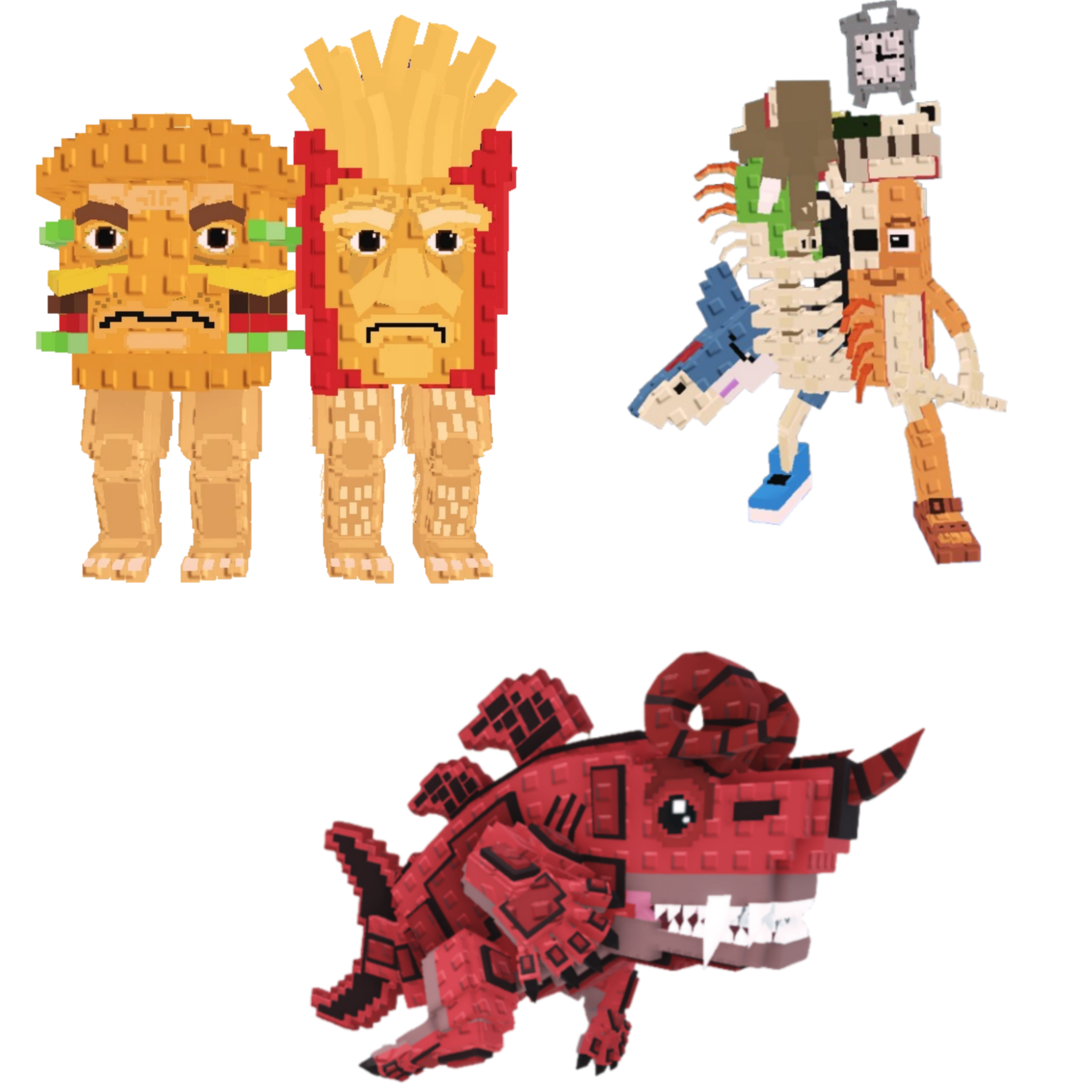 [BUNDLE] - 🌂 1x Burguro And Fryuro 🌂 1x Eviledon 🌂 1x La Extinct Grande