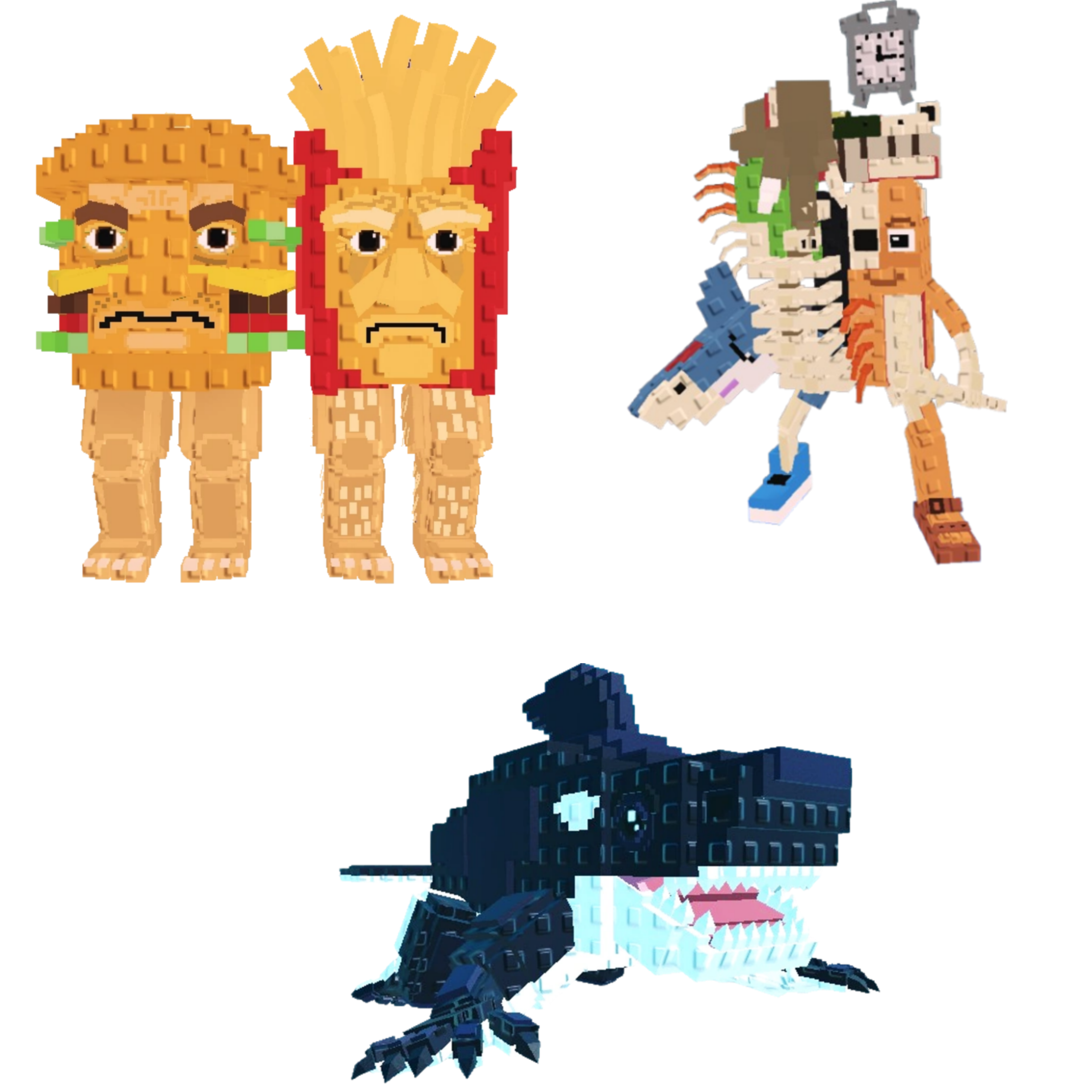 [BUNDLE] - ☂️ 1x Burguro And Fryuro ☂️ 1x Orcaledon ☂️ 1x La Extinct Grande