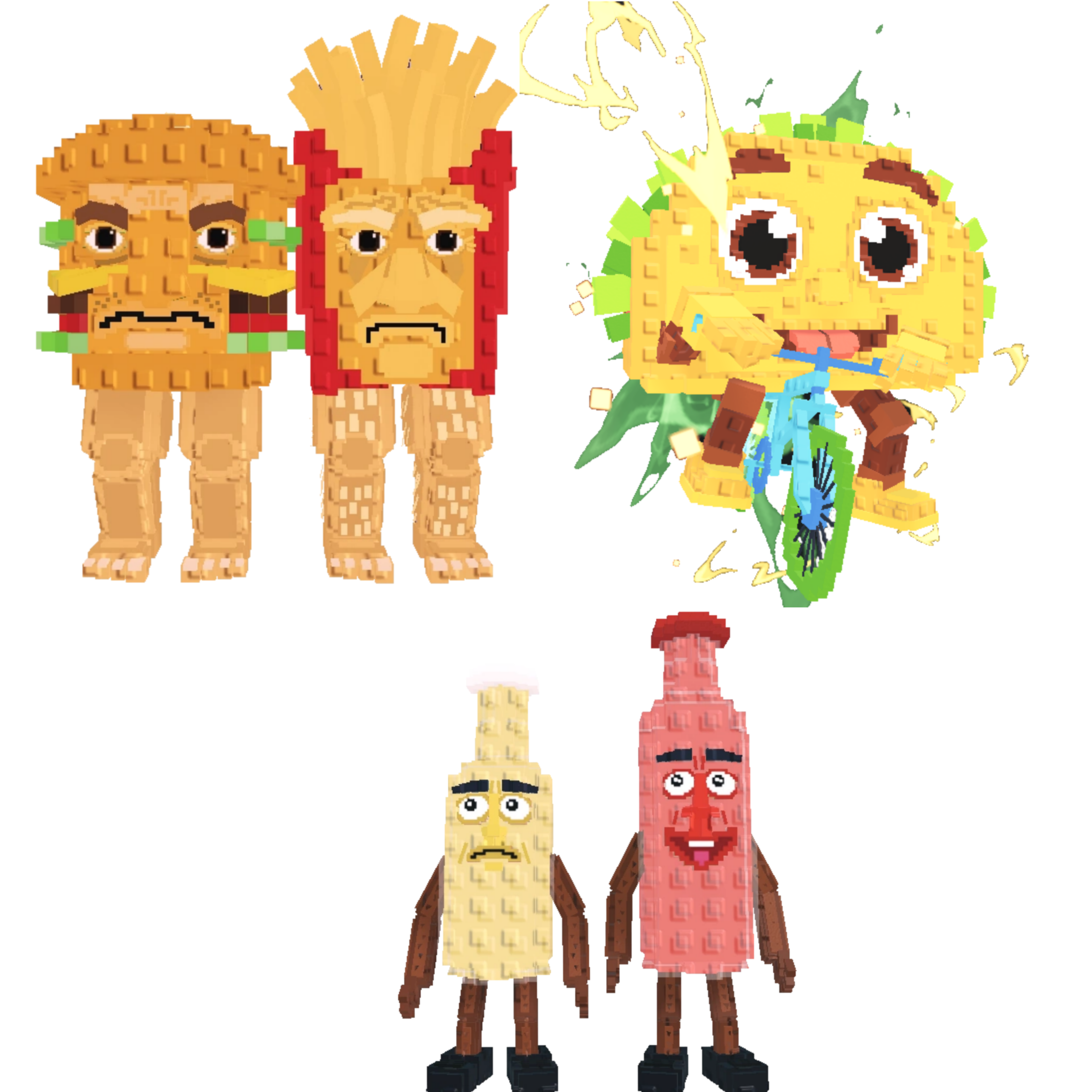 [BUNDLE] - ⚡ 1x Burguro And Fryuro ⚡ 1x  Ketchuru and Musturu ⚡ 1x Tacorita Bicicleta