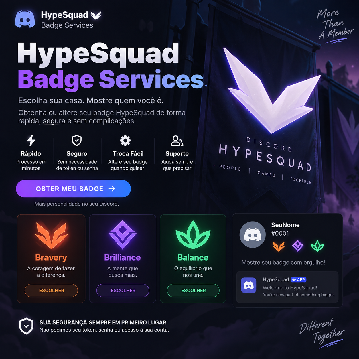 HypeSquad Badge Services