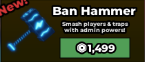 Ban Hammer【1499R】- Steal a Brainrot  🚀 Fast Delivery ⚡ [Send via Gifting] ✅