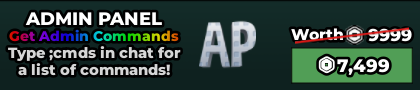 Admin Panel【7499R】- Steal a Brainrot  🚀 Fast Delivery ⚡ [Send via Gifting] ✅