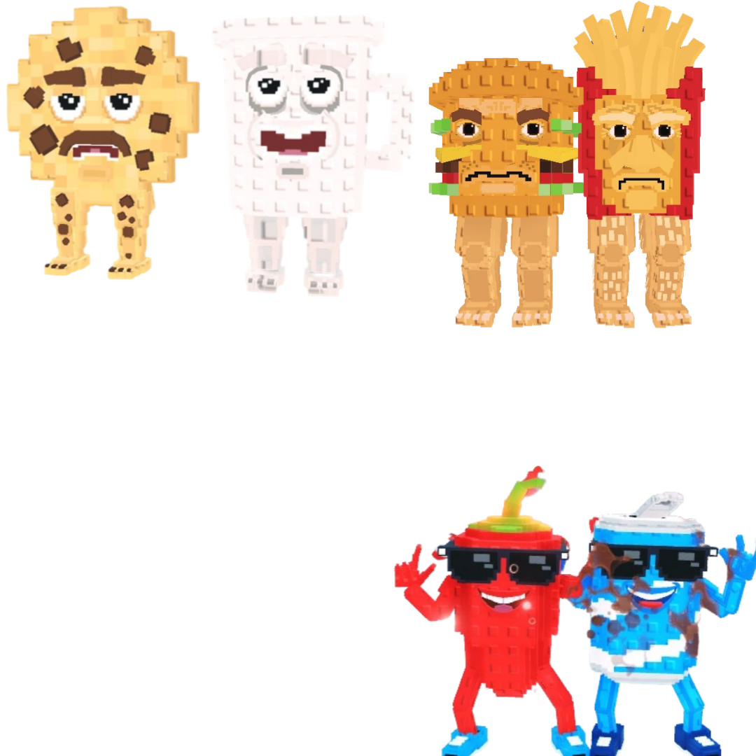 [BUNDLE] - 🍇 1x Cooki and Milki 🍇 1x Burguro And Fryuro 🍇 1x Swaggy Bros