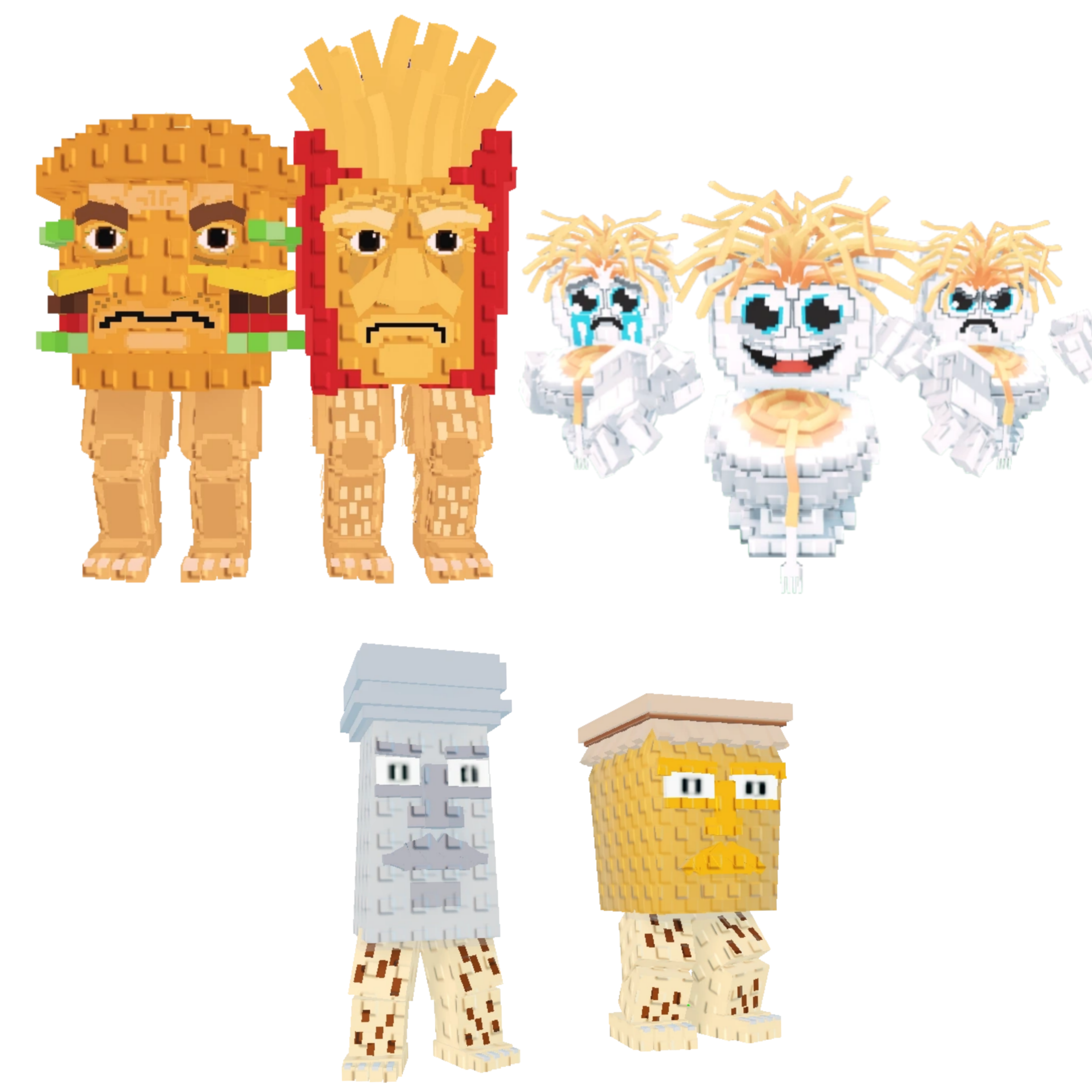 [BUNDLE] - 🍒 1x Burguro And Fryuro 🍒 1x Los Spaghettis 🍒 1x Garama And Madundung