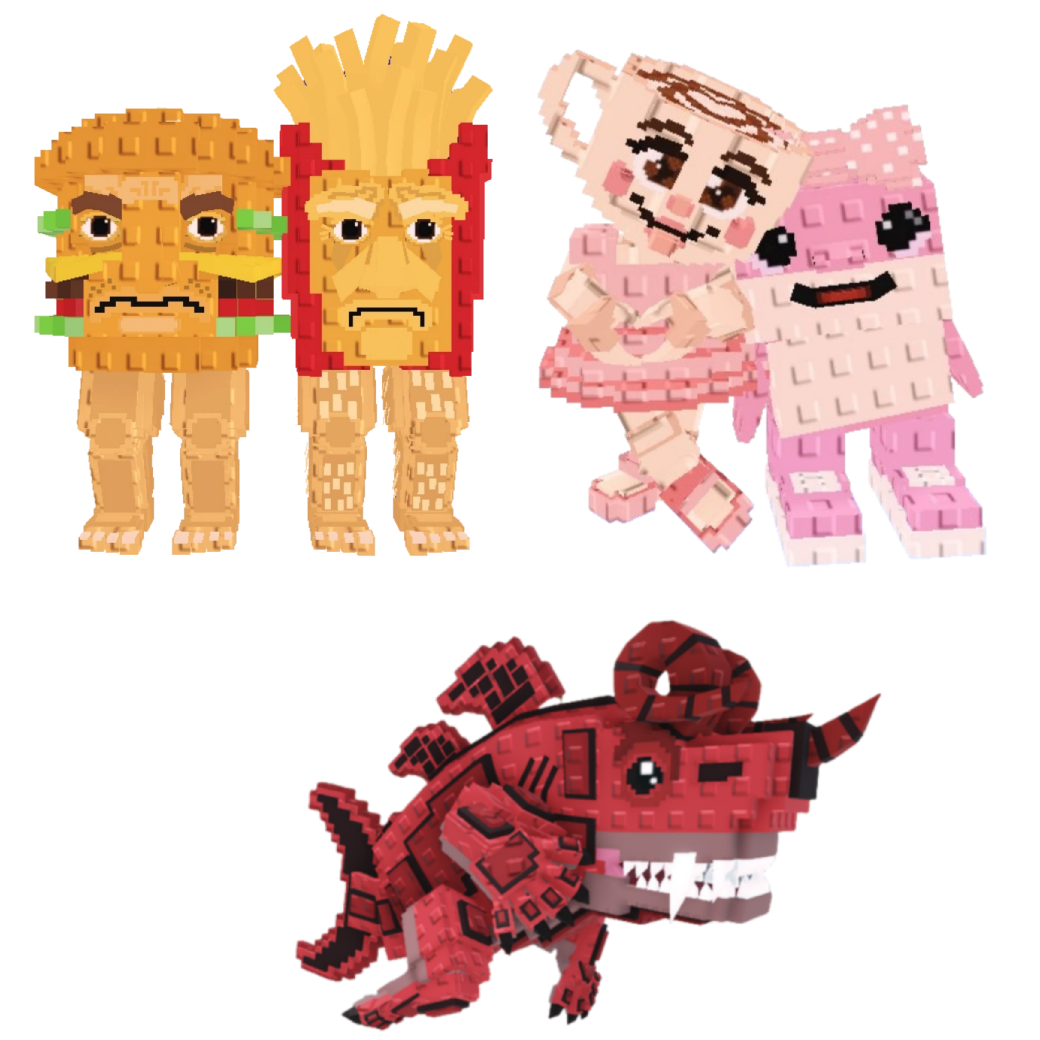 [BUNDLE] - 🥔 1x Burguro And Fryuro 🥔 1x Las Sis 🥔 1x Eviledon