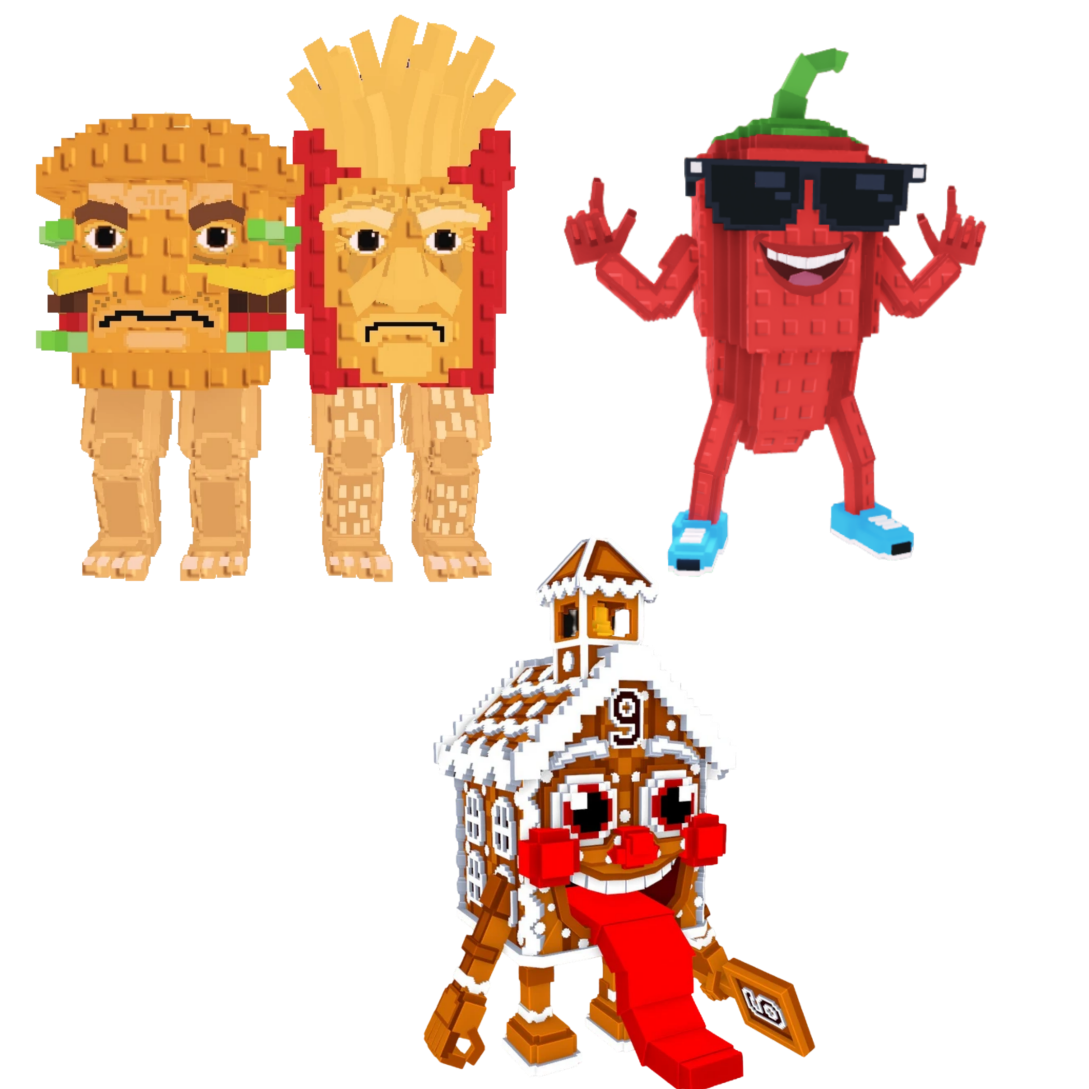 [BUNDLE] - 🌶️ 1x Burguro And Fryuro 🌶️ 1x Chillin Chil 🌶️ 1x La Ginger Sekolah