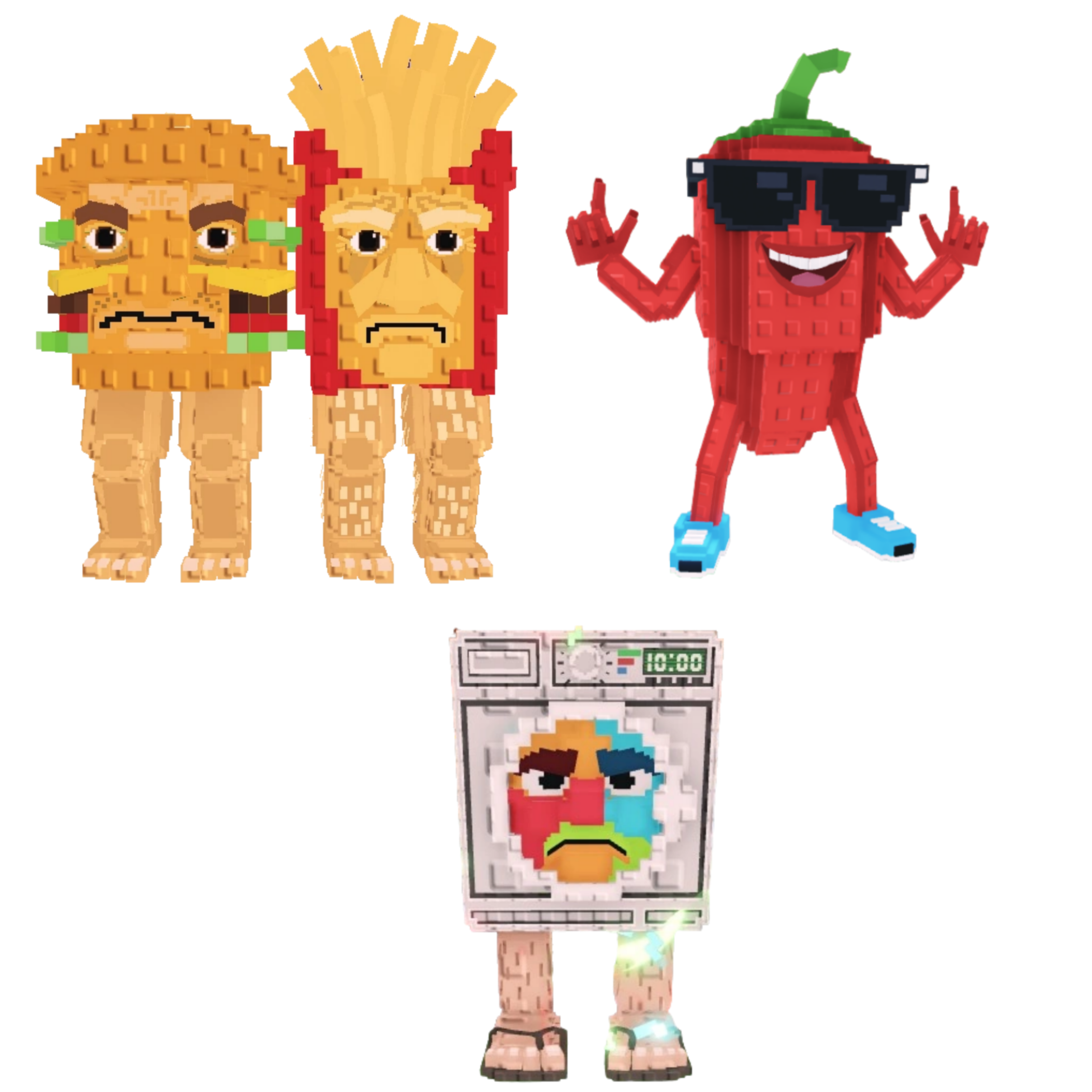 [BUNDLE] - 🥒 1x Burguro And Fryuro 🥒 1x Chillin Chil 🥒 1x Lavadorito Spinito