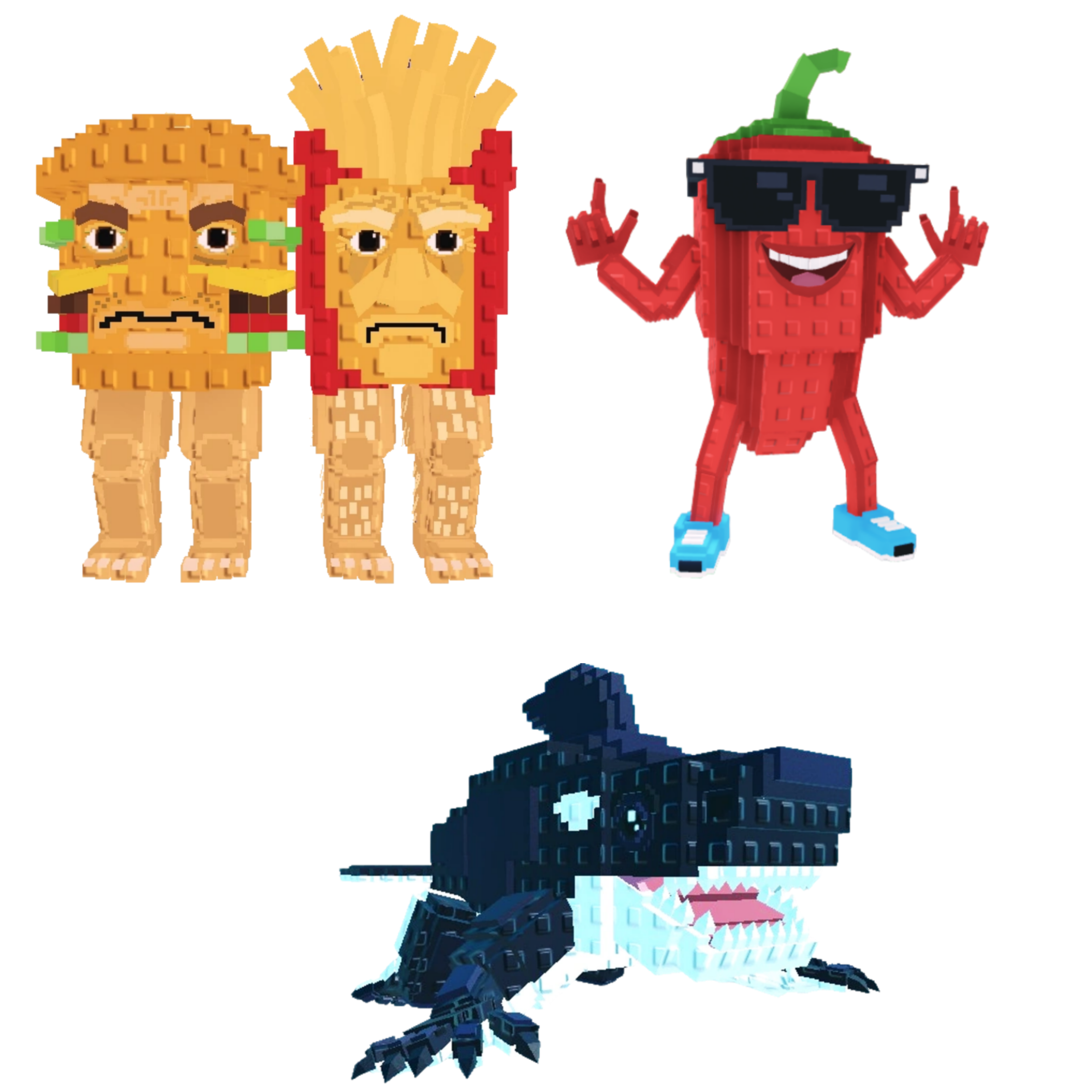 [BUNDLE] - 🥦 1x Burguro And Fryuro 🥦 1x Chillin Chil 🥦 1x Orcaledon