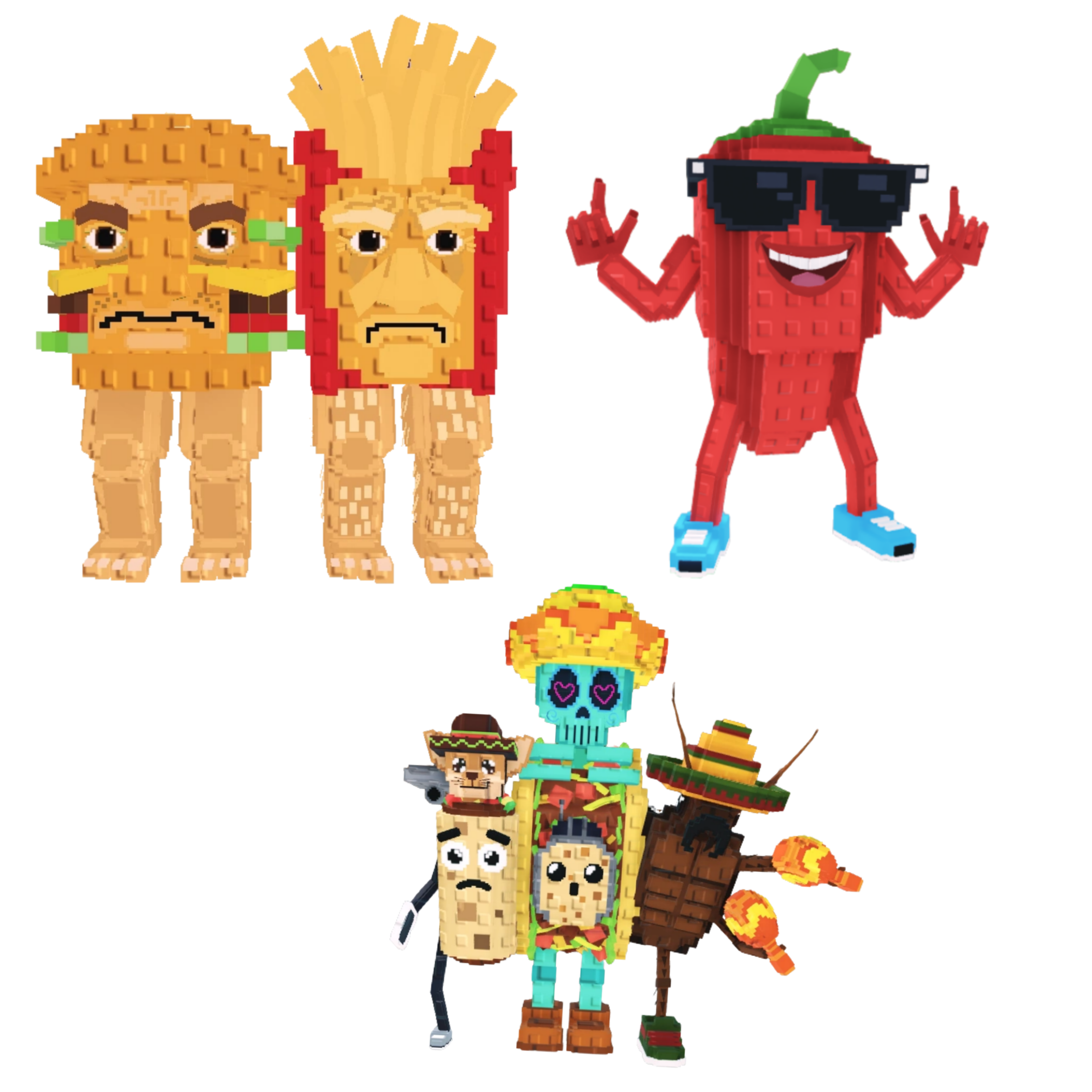 [BUNDLE] - 🧅 1x Burguro And Fryuro 🧅 1x Chillin Chil 🧅 1x La Taco Combinasion