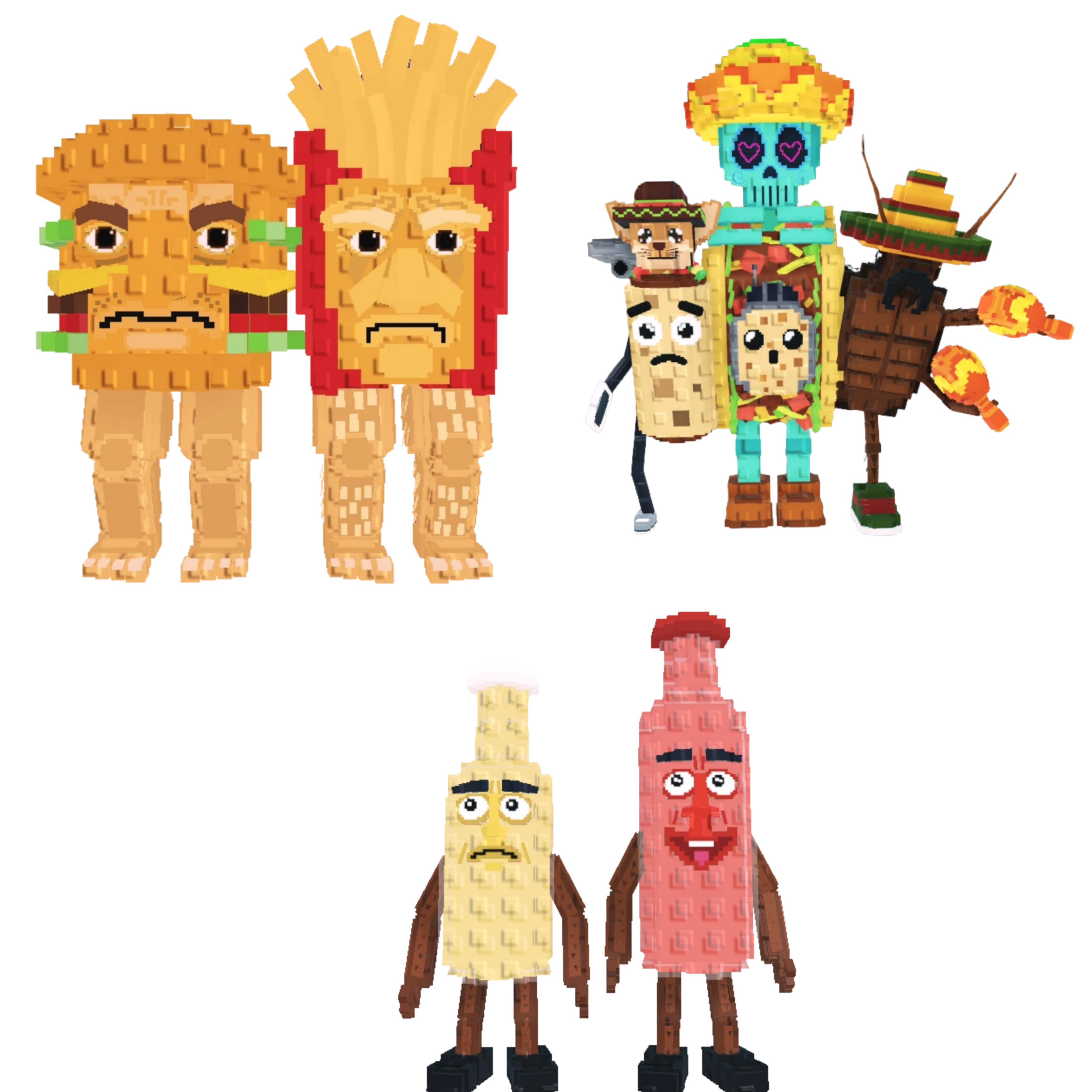 [BUNDLE] - 🍞 1x Burguro And Fryuro 🍞 1x La Taco Combinasion 🍞 1x Ketchuru And Musturu