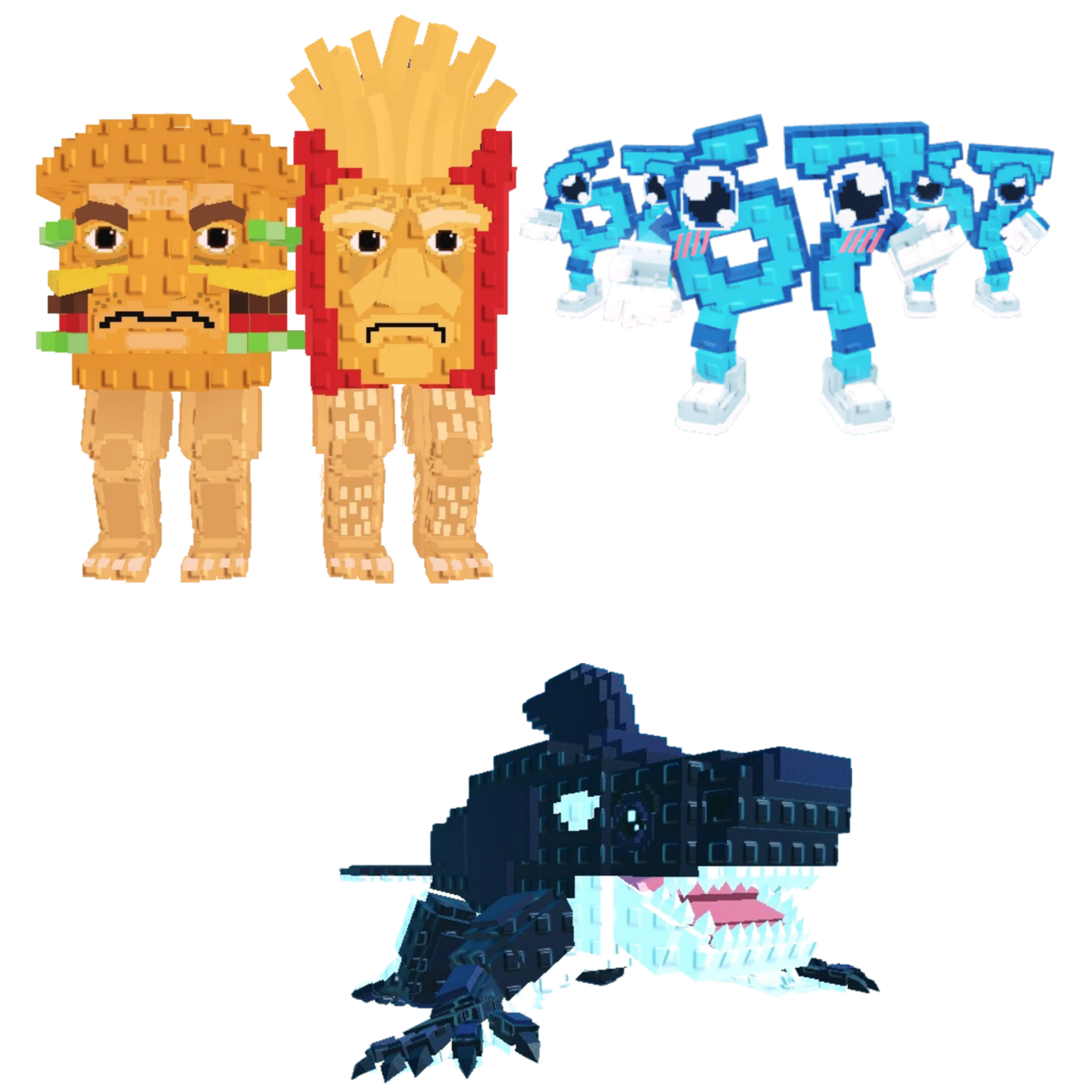 [BUNDLE] - 🥐 1x Burguro And Fryuro 🥐 1x Los 67 (Six Seven) 🥐 1x Orcaledon