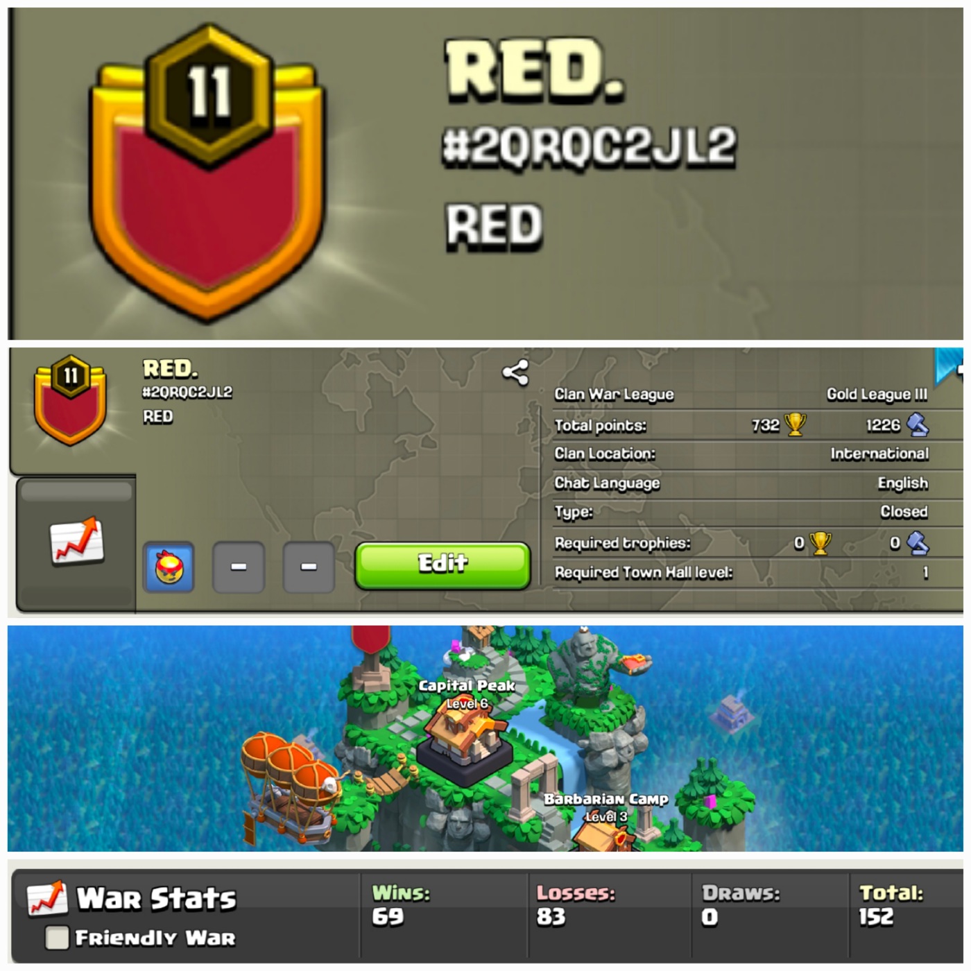 RED. !! LEVEL 11 !! CAPITAL PEAK 6 !! WIN 69 LOSS 83 !! GOLD 3 !! SINGLE WORD NAME !! AFFORDABLE !! FAST DELIVERY